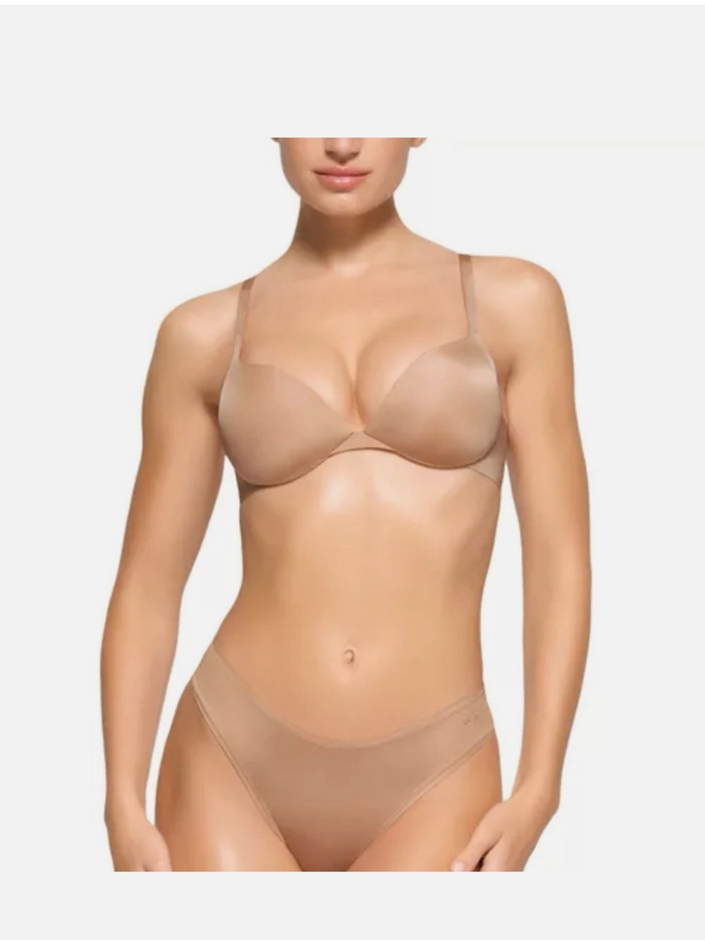 Skims Ultimate Collection Push Up Plunge Bra BR-uwr-1881 Color Ochre Size 34D
